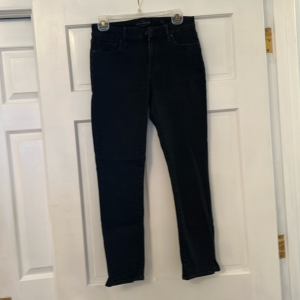 Lucky Brand Lolita black Side-Slit Skinny Jeans size 2/26